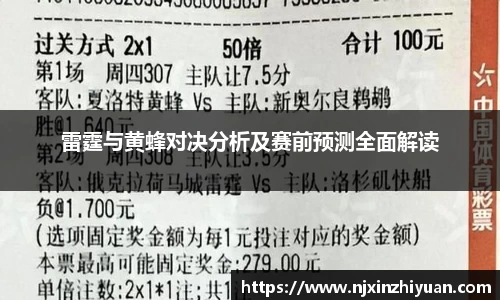 雷霆与黄蜂对决分析及赛前预测全面解读